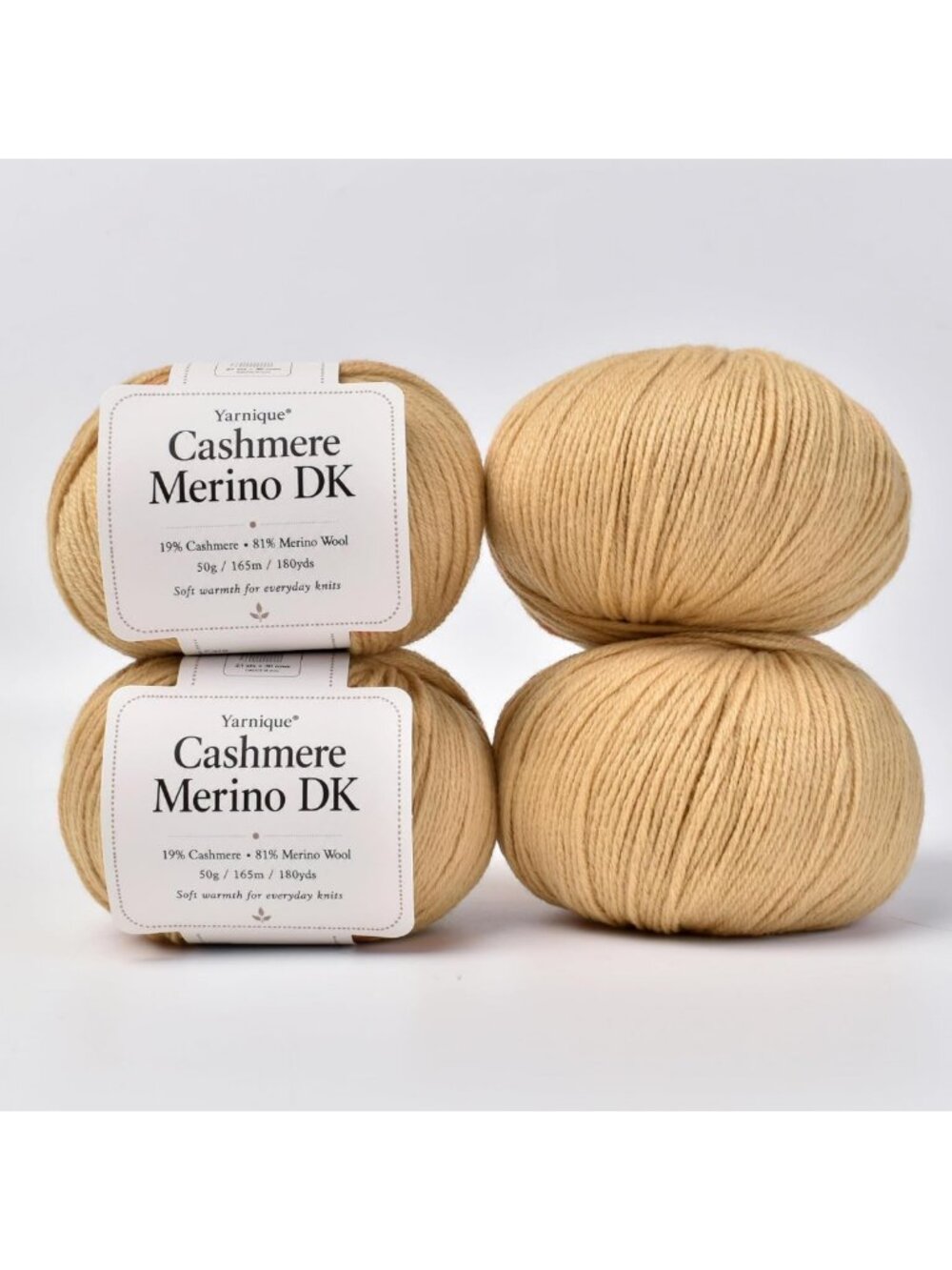 Soft Cashmere Merino DK Weight Yarn | Premium Natural Fibers | 4 Skeins, 722 Yds